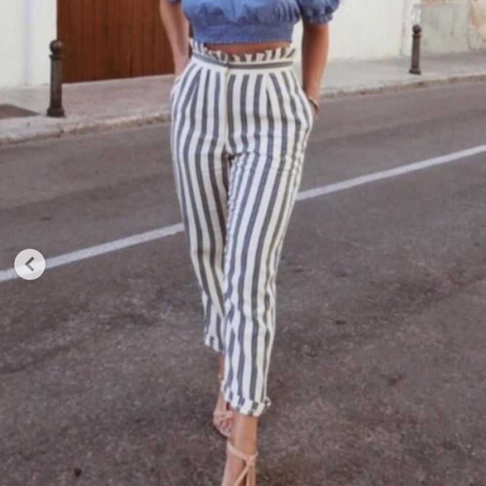 PinStripe ruffle pants